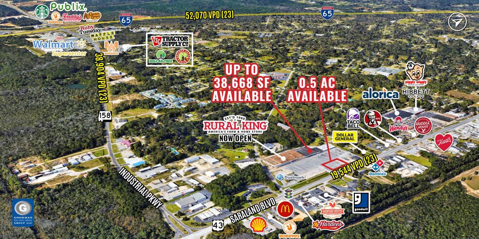 More Photos Of 949-951 Saraland Blvd S, Saraland General Retail For Lease