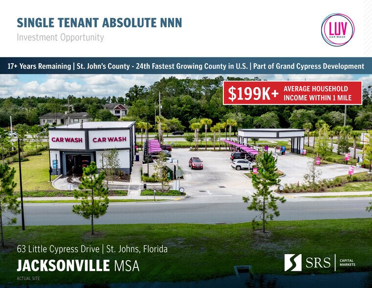Primary Photo Of 63 Little Cypress Dr, Saint Johns Carwash For Sale