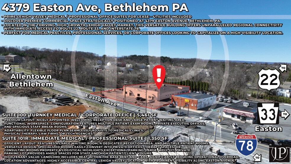 Primary Photo Of 4379 Easton Ave, Bethlehem Medical For Lease