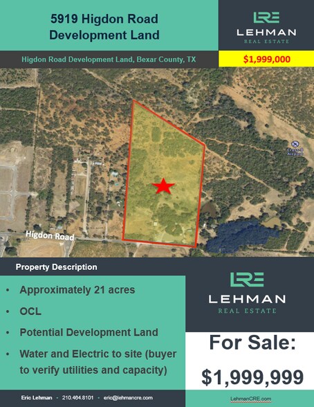 Primary Photo Of 5915 Higdon Rd, San Antonio Land For Sale