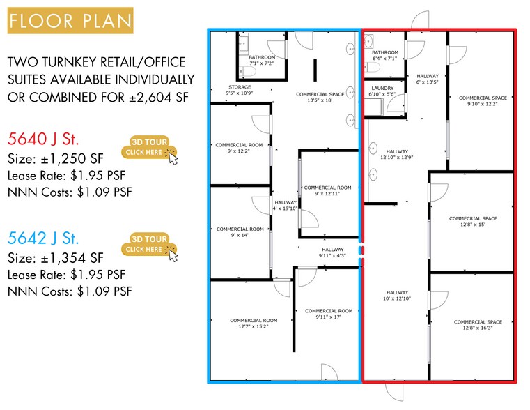 More Photos Of 5640-5644 J St, Sacramento Storefront Retail Office For Lease