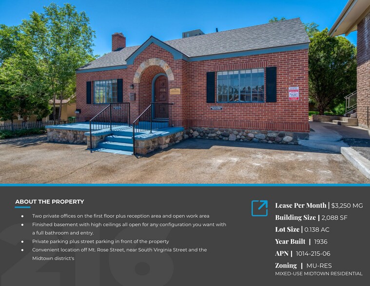 More Photos Of 216 Mt Rose St, Reno Office For Lease