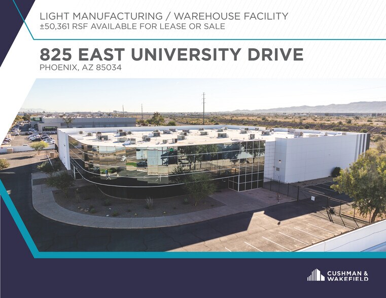 Primary Photo Of 825 E University Dr, Phoenix Manufacturing For Lease