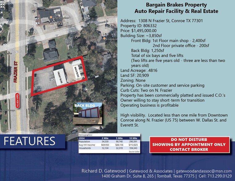 More Photos Of 1308 N Frazier St, Conroe Service For Sale