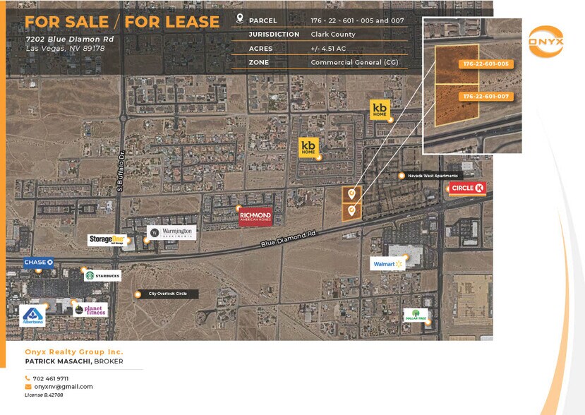 Primary Photo Of 176-22-601-005 007 NEC Blue_Diamond and Tenya, Las Vegas Land For Sale