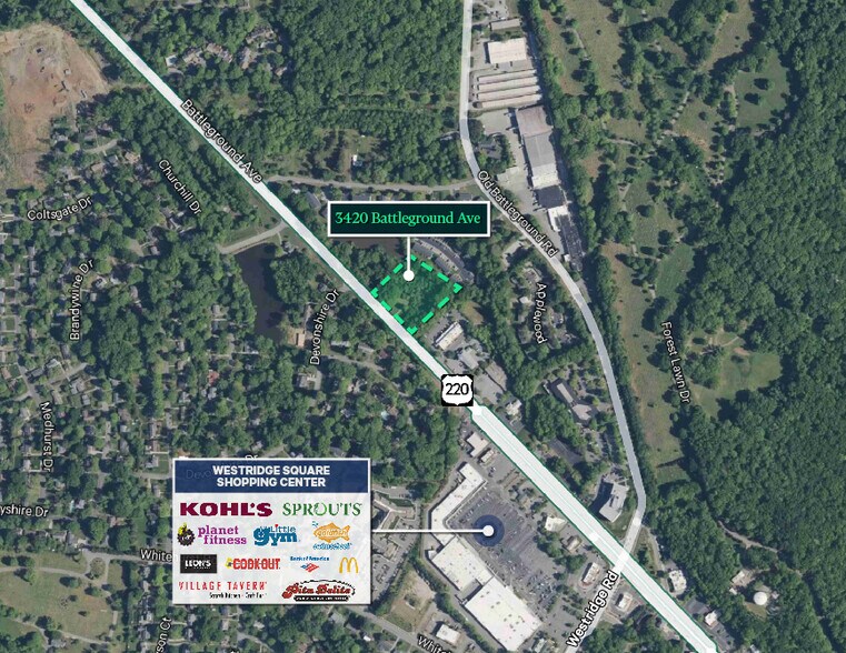 More Photos Of 3420 & 3422 Battleground Ave, Greensboro Land For Sale