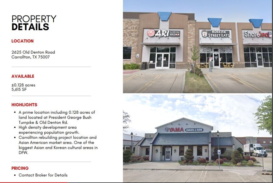 More Photos Of 2625 Old Denton Rd, Carrollton Land For Sale