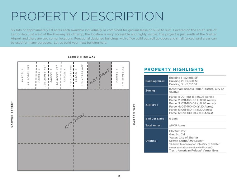 More Photos Of 5501-5701 Lerdo, Shafter Land For Lease