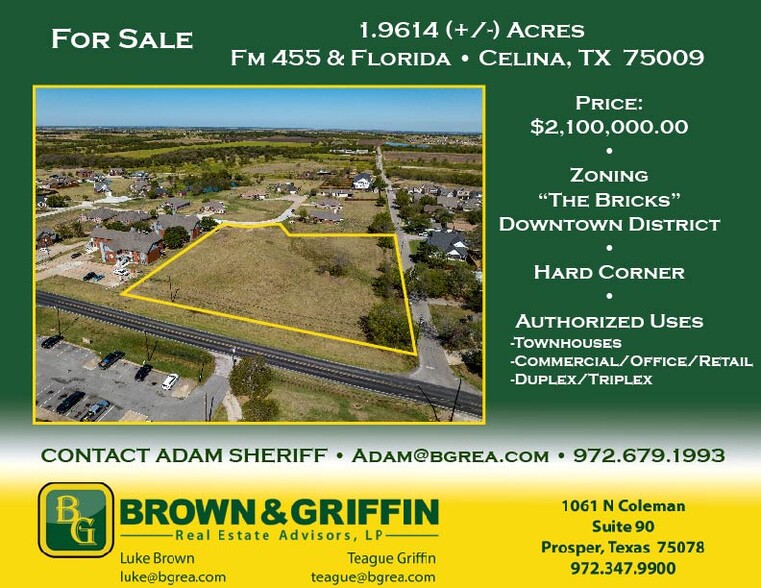 Primary Photo Of FM 455 @ N Florida Drive (CR 57), Celina Land For Sale