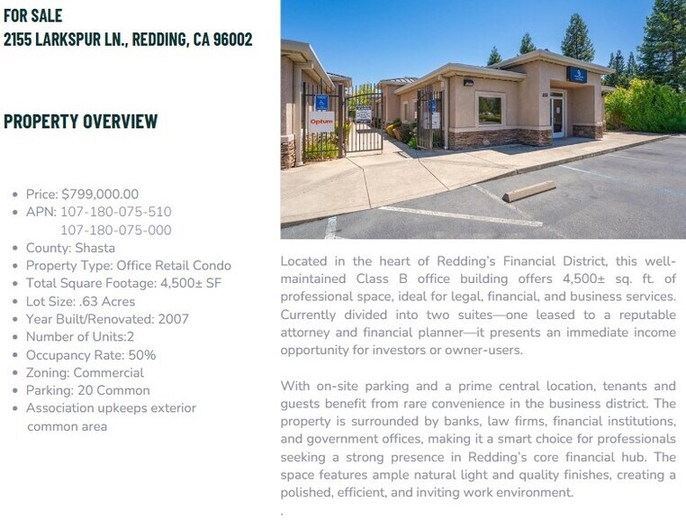 More Photos Of 2155 Larkspur Ln, Redding Office For Sale