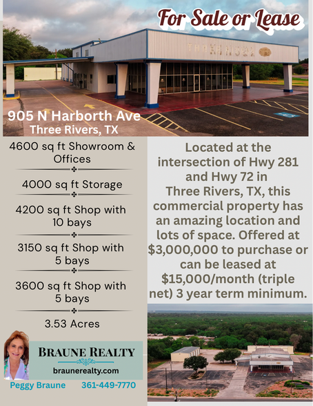 Primary Photo Of 905 N Harborth Ave, Three Rivers Auto Dealership For Sale