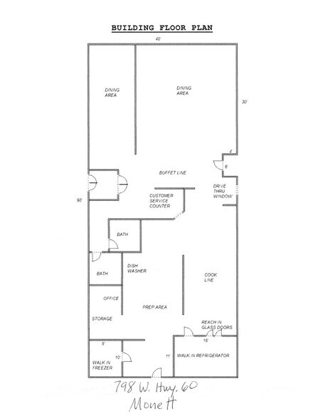 More Photos Of 798 W Us Highway 60, Monett Restaurant For Lease