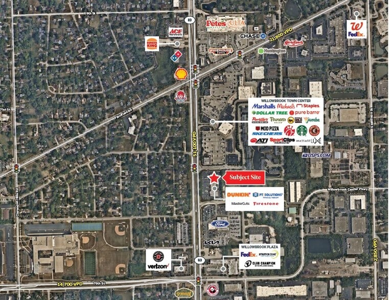 More Photos Of 7201-7247 S Kingery Hwy, Willowbrook General Retail For Lease