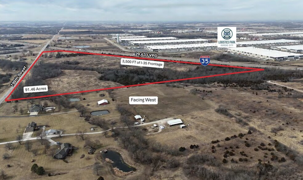 Primary Photo Of Interstate 35 & 199th St @ Waverly Rd, Gardner Land For Sale