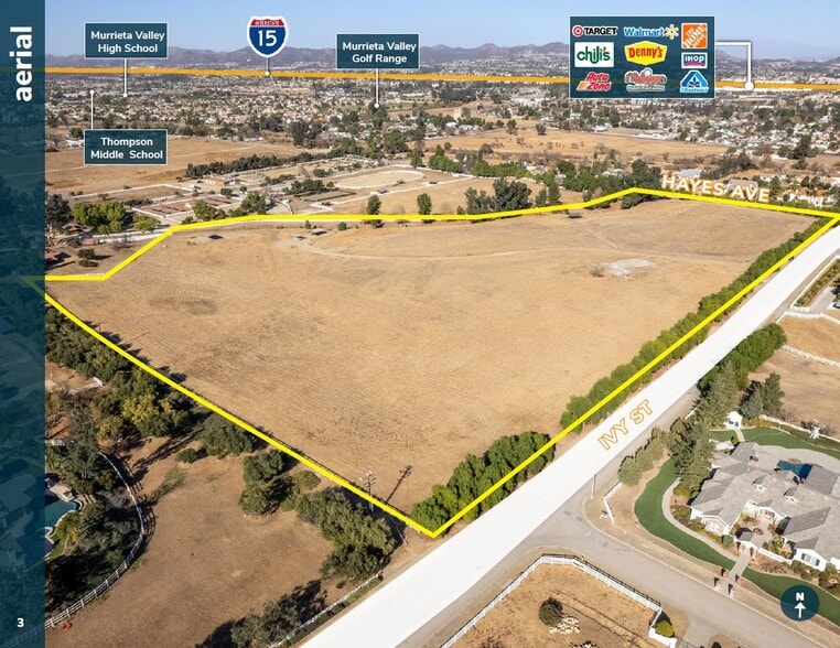 More Photos Of NEC Hayes Ave & Ivy Street ave, Murrieta Land For Sale
