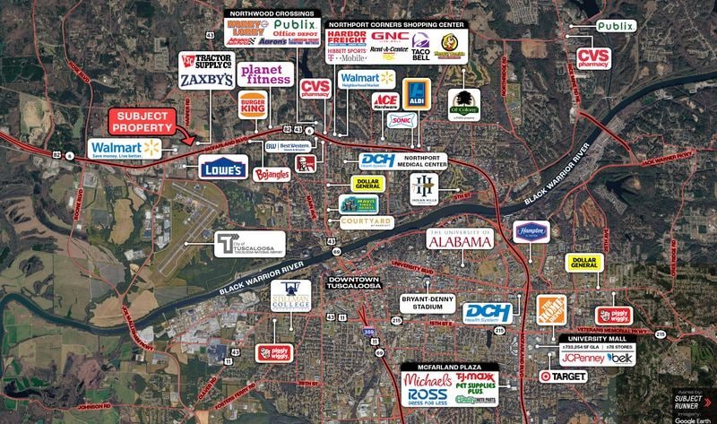 More Photos Of 5550 McFarland Blvd, Northport General Retail For Lease