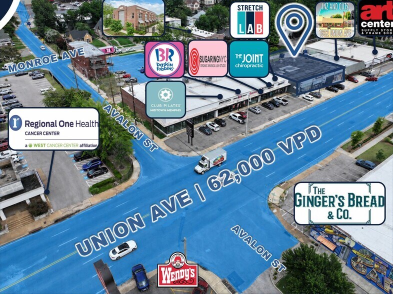 More Photos Of 1622-1628 Union Ave, Memphis Storefront For Lease