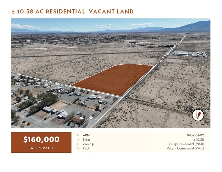 Primary Photo Of 2421 W Schifrin St, Pahrump Land For Sale