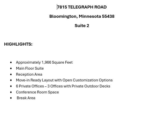 More Photos Of 7815 Telegraph Rd, Bloomington Office For Sale