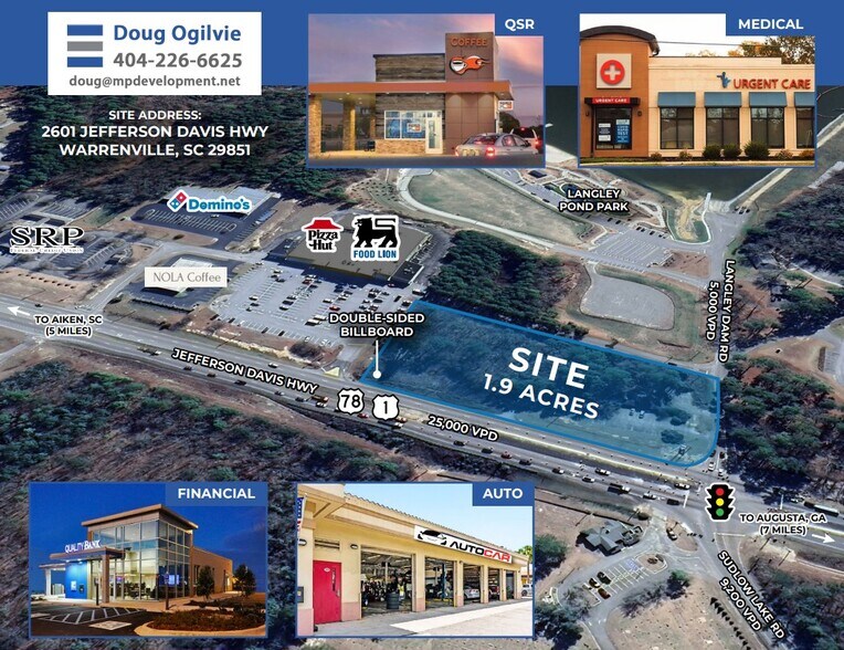 More Photos Of 2601 Jefferson Davis Hwy, Warrenville Land For Sale