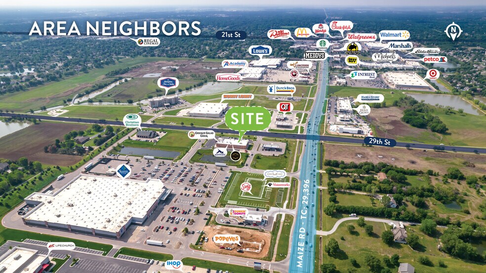 More Photos Of 10120-10240 W 29th St N, Wichita General Retail For Lease