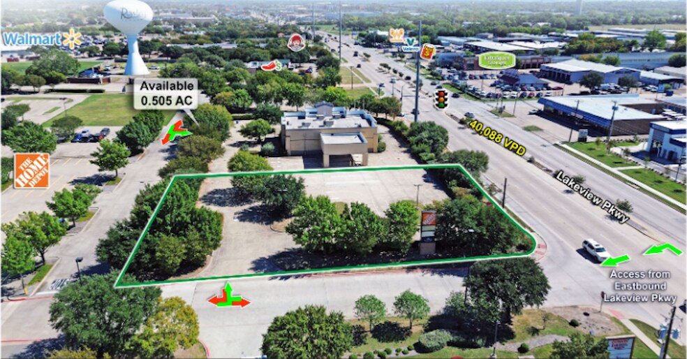 Primary Photo Of 2205 Lakeview Pky, Rowlett Land For Sale