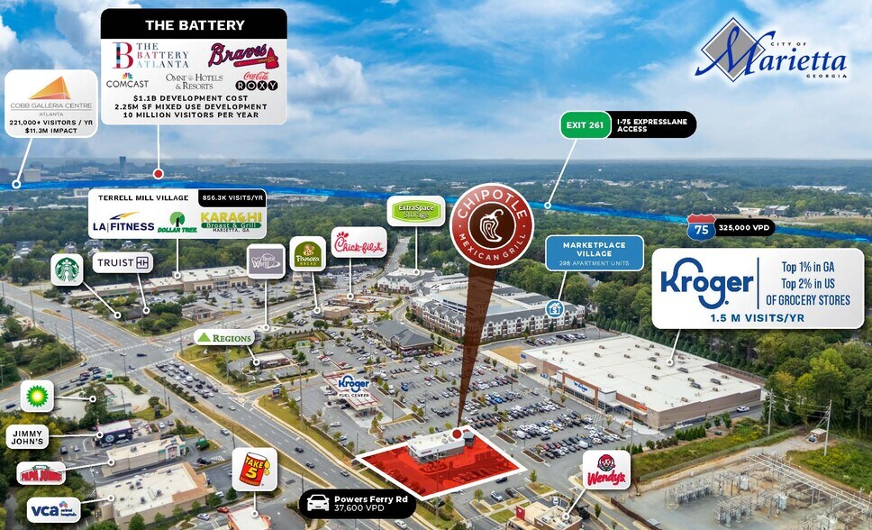 More Photos Of 1298 Powers Ferry Rd SE, Marietta Fast Food For Sale