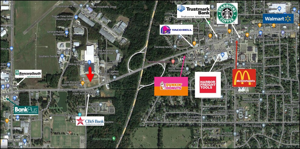 More Photos Of 3406 West Main St, Tupelo Land For Sale