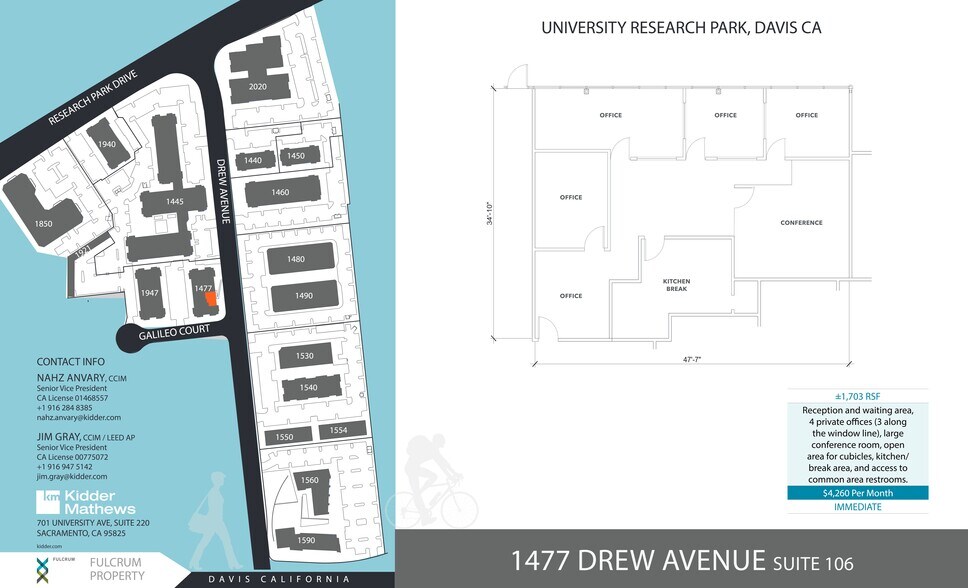 More Photos Of 1477 Drew Ave, Davis Office For Lease