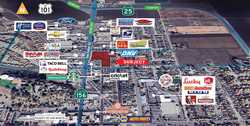 More Photos Of San Felipe Rd @ Maple Street, Hollister Land For Lease