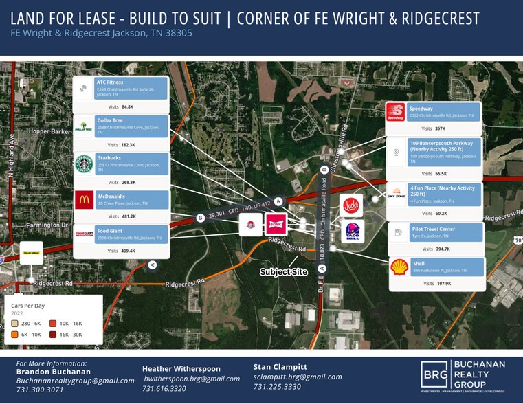 More Photos Of Corner Of Ridgecrest and FE Wright Drive, Jackson Land For Lease