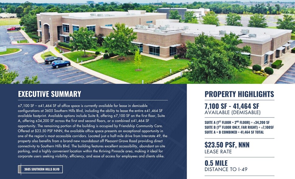 More Photos Of 3605 W Southern Hills Blvd, Rogers Office For Lease