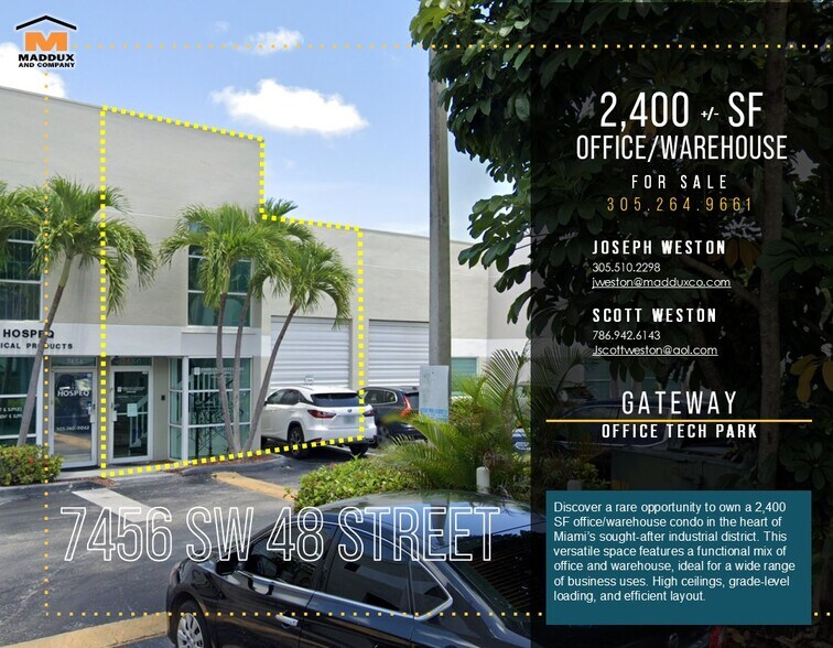 Primary Photo Of 7452-7466 SW 48th St, Miami Warehouse For Sale