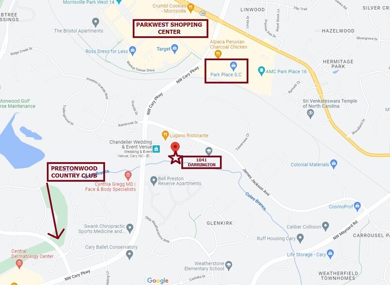 More Photos Of 1041 Darrington, Cary Storefront For Lease