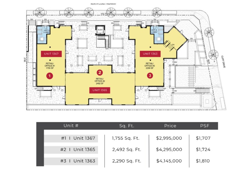 More Photos Of 1363-1373 Coast Hwy, Laguna Beach Storefront Retail Office For Sale