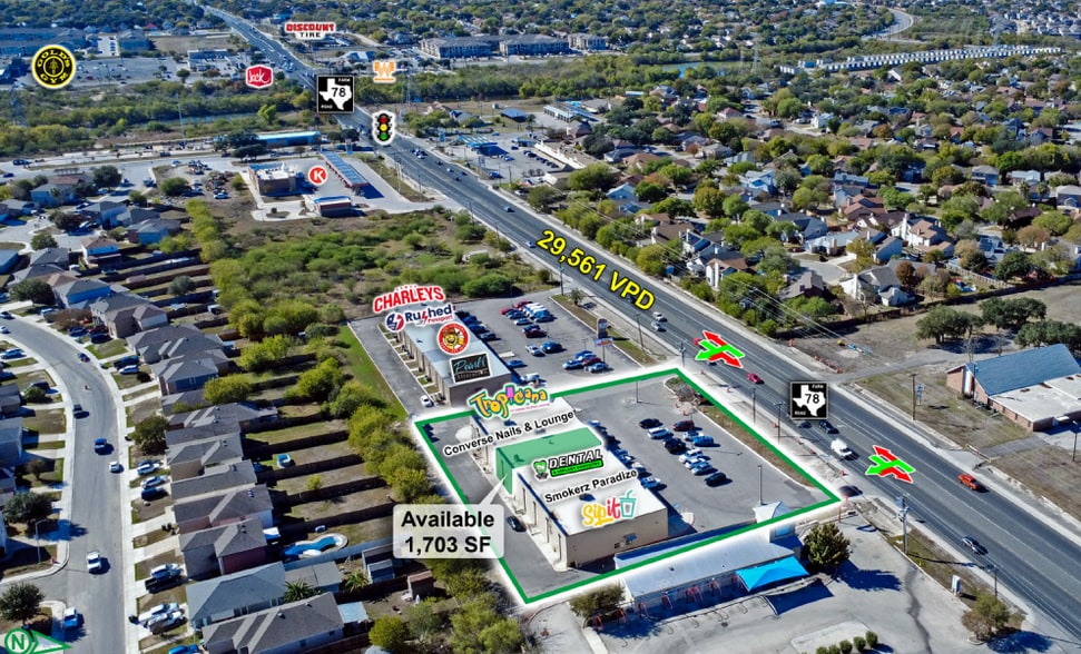 More Photos Of 8190-8214 FM 78, Converse Storefront For Lease