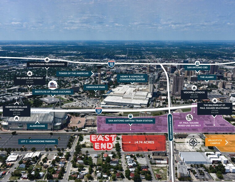 Primary Photo Of 1220 E Commerce St, San Antonio Land For Sale