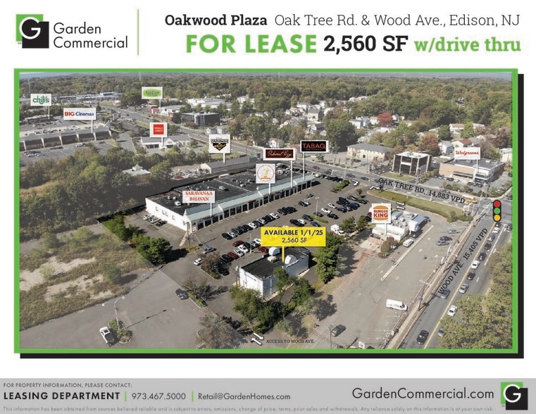 More Photos Of 1627 Oak Tree Rd, Edison Unknown For Lease