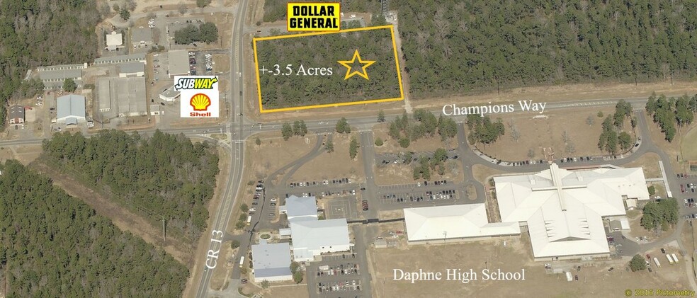 Primary Photo Of Champions Way Rd @ County Road 13, Daphne Land For Sale