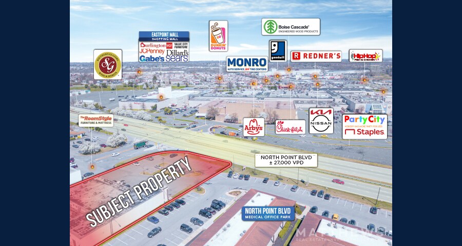 More Photos Of 901 North Point Blvd, Baltimore Freestanding For Lease