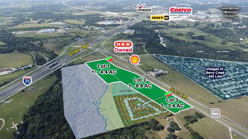 Primary Photo Of Intersection of I-35, 195, and 130, Georgetown Land For Sale