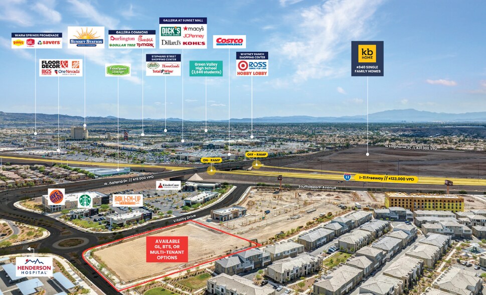 More Photos Of NEC Vitality Dr. & True N St. Dr @ Galleria Drive, Henderson Restaurant For Lease