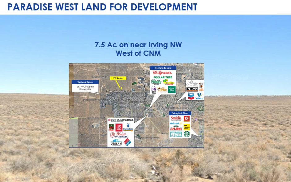 Primary Photo Of Paradise W, Los Ranchos De Abq Land For Sale