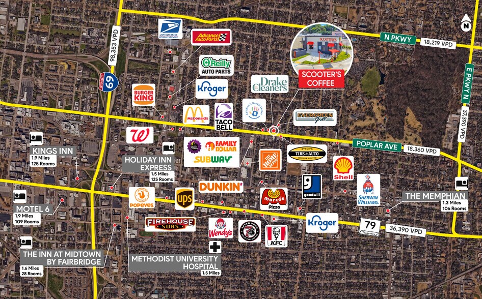 More Photos Of 1698 Poplar Ave, Memphis Fast Food For Sale