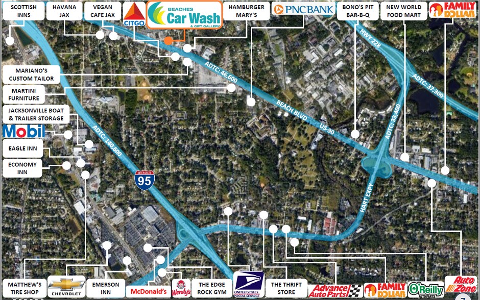 3237 Beach Blvd, Jacksonville, FL 32207 Carwash For Sale