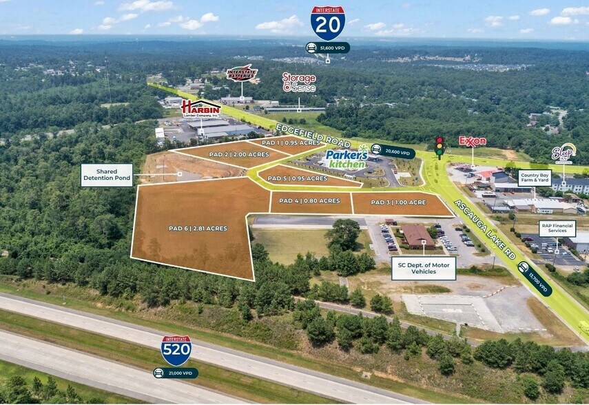 More Photos Of 893 Edgefield Rd, North Augusta Land For Sale