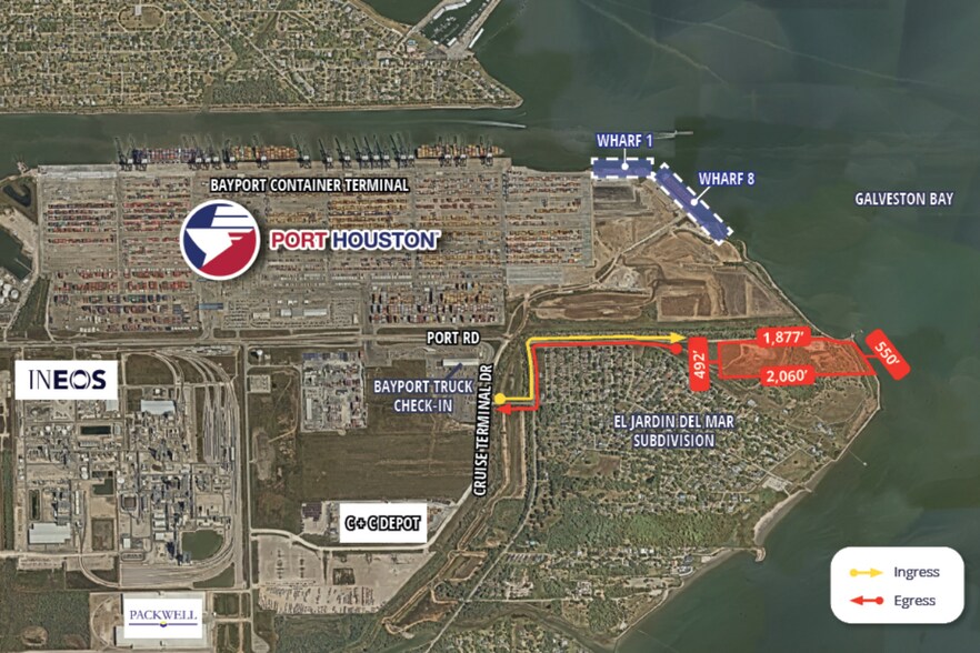 Primary Photo Of 0 Port Road, Seabrook Land For Lease