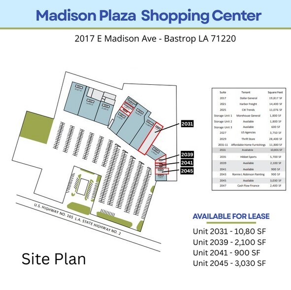 More Photos Of 2031 E Madison Ave, Bastrop General Retail For Lease
