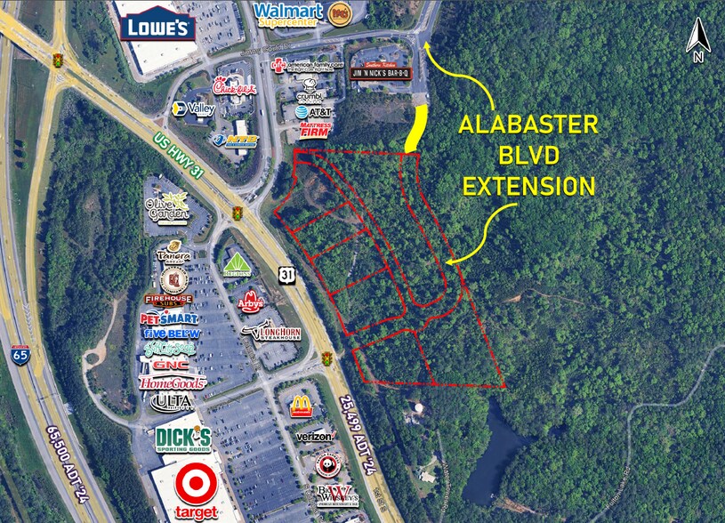 More Photos Of US Hwy 31, Alabaster Land For Sale