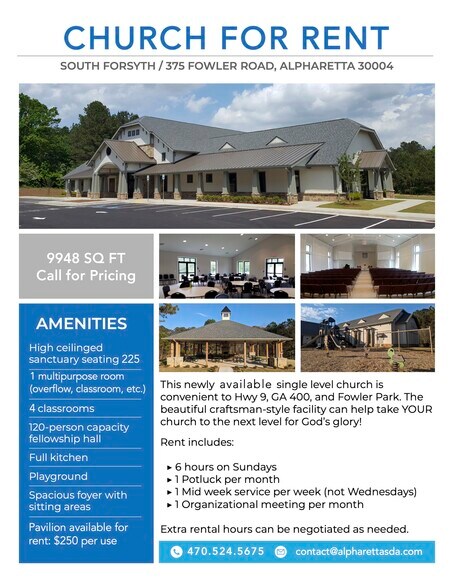 Primary Photo Of 375 Fowler Rd, Alpharetta Religious Facility For Lease